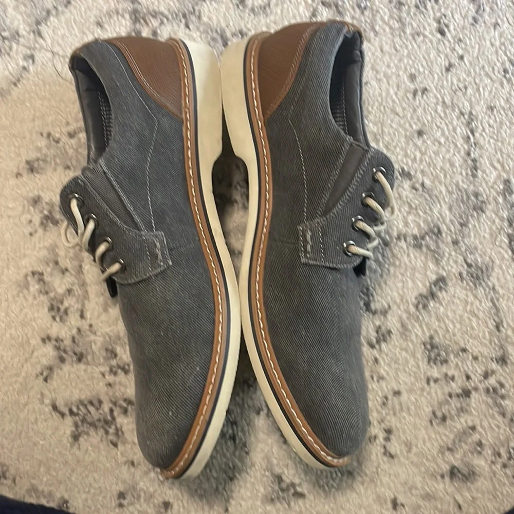 Nunn Bush Men's Barklay Plain Toe Oxford Grey size 8M like new._4